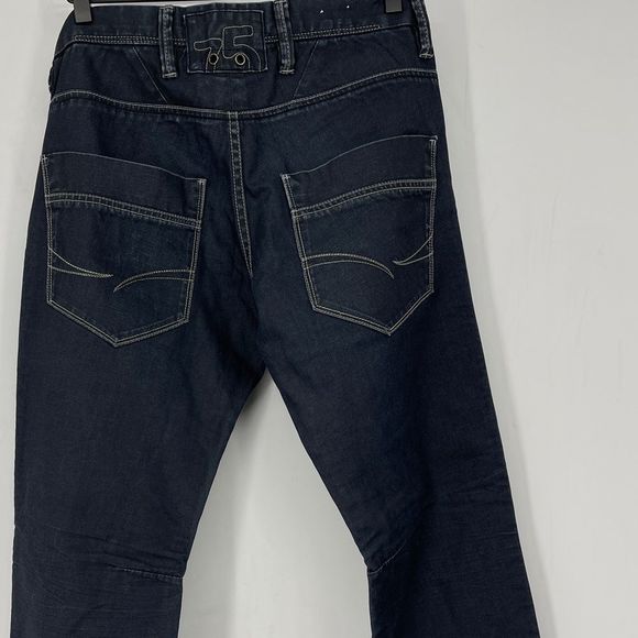Jack & Jones Dark Wash Work Jeans | Size 32 | Carpenter Style | Distressed Cuffs - Picture 6 of 16